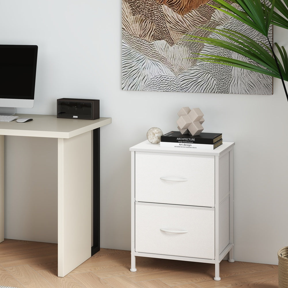 Kommode, Schrank, 2 Stoffschubladen