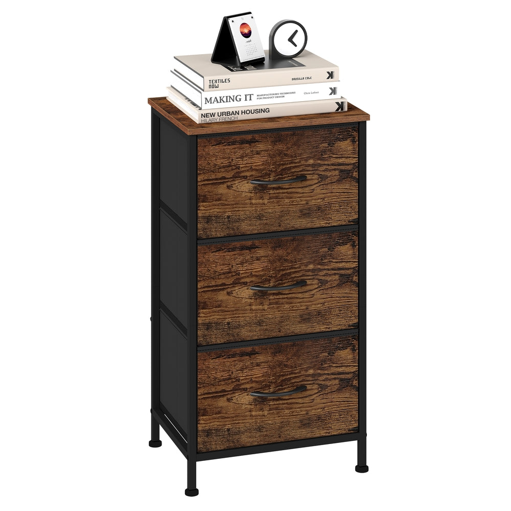 Kommode, Schrank, 3 Stoffschubladen
