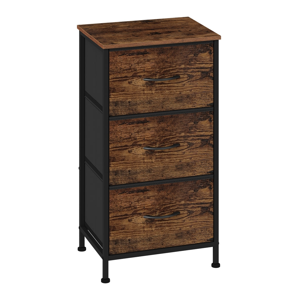 Kommode, Schrank, 3 Stoffschubladen