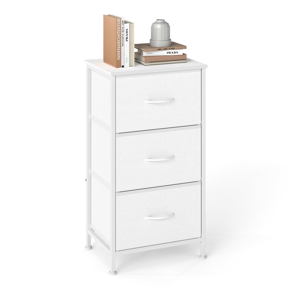 Kommode, Schrank, 3 Stoffschubladen