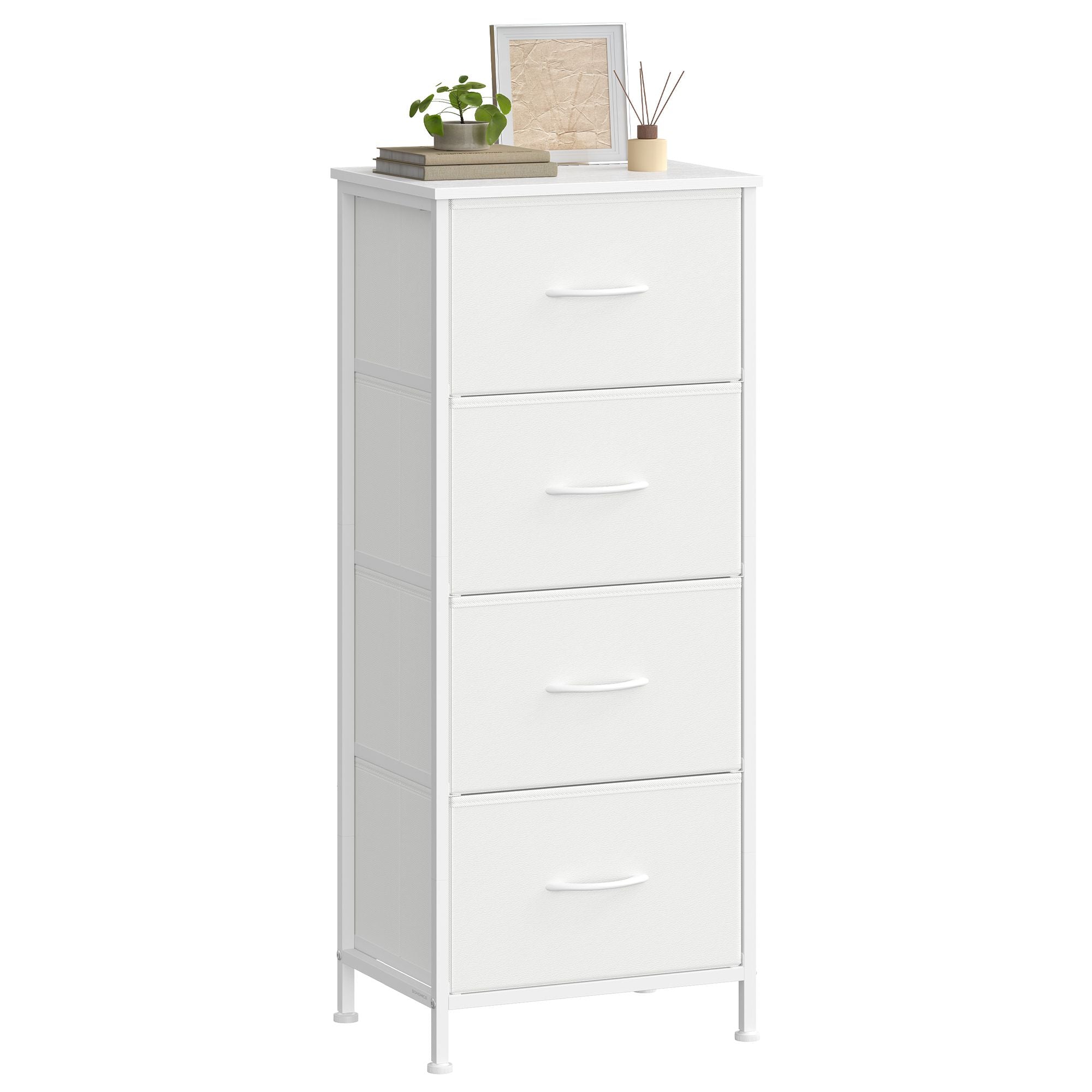 Kommode, Schrank, 4 Stoffschubladen