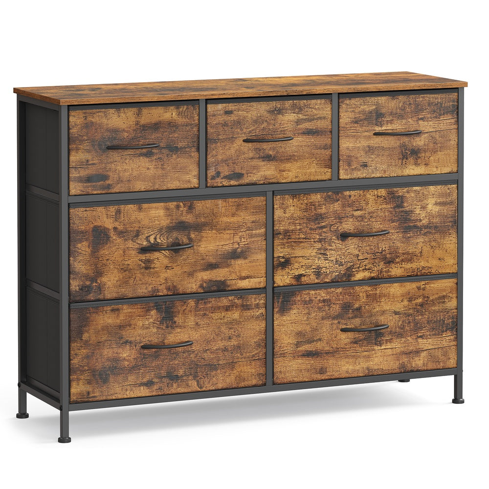 Kommode, Schrank, 7 Stoffschubladen