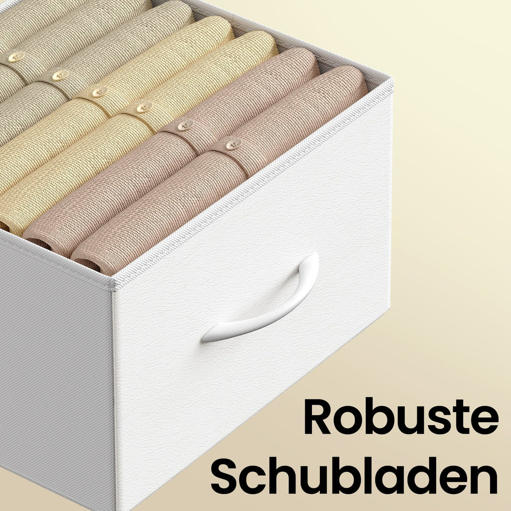 Kommode, Schrank, 7 Stoffschubladen
