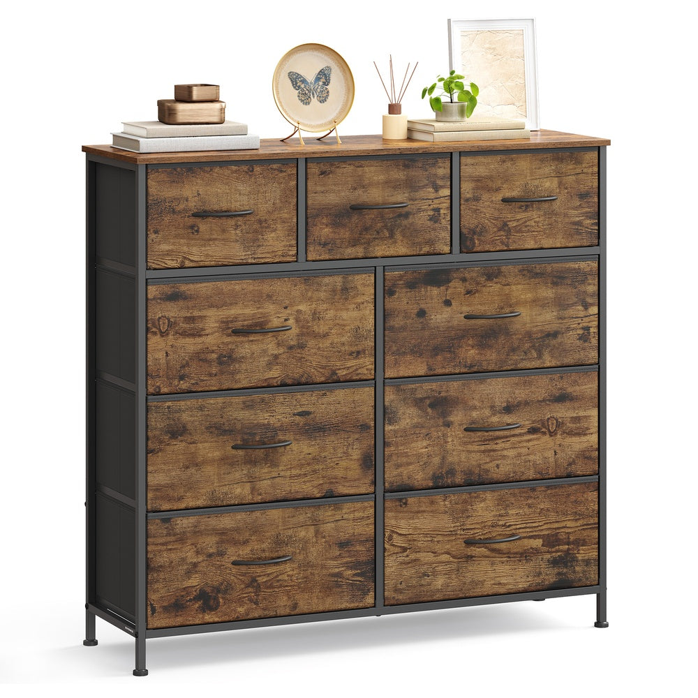 Kommode, Schrank, 9 Stoffschubladen