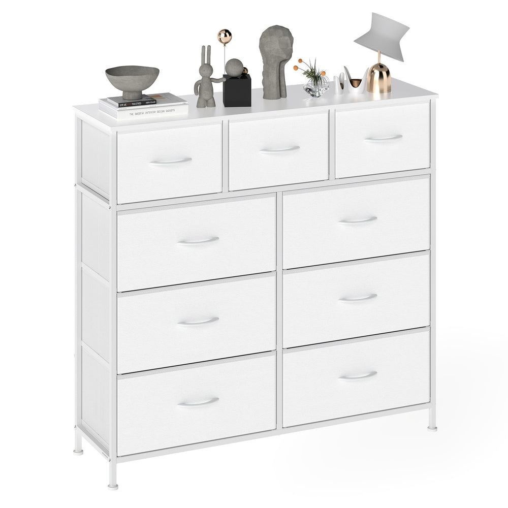 Kommode, Schrank, 9 Stoffschubladen