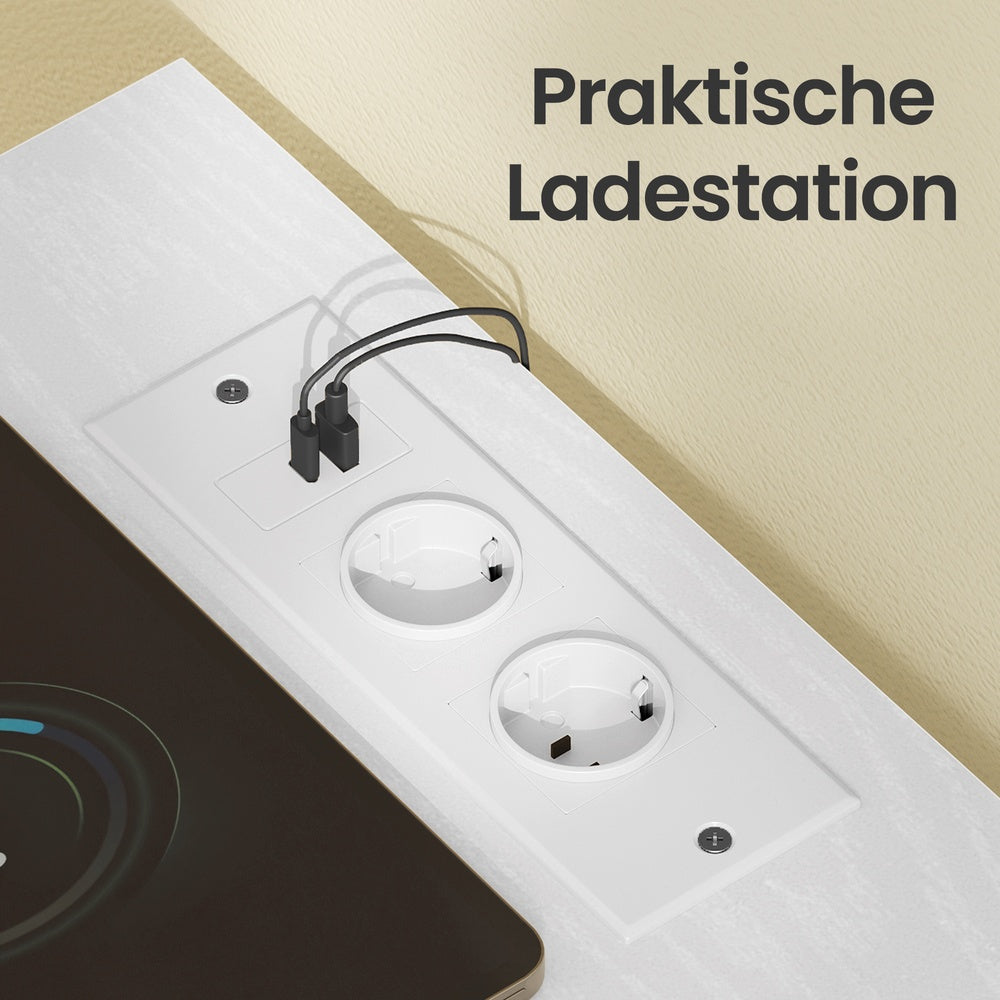 Kommode mit LED-Beleuchtung, Sideboard, Schubladenschrank für Wohnzimmer