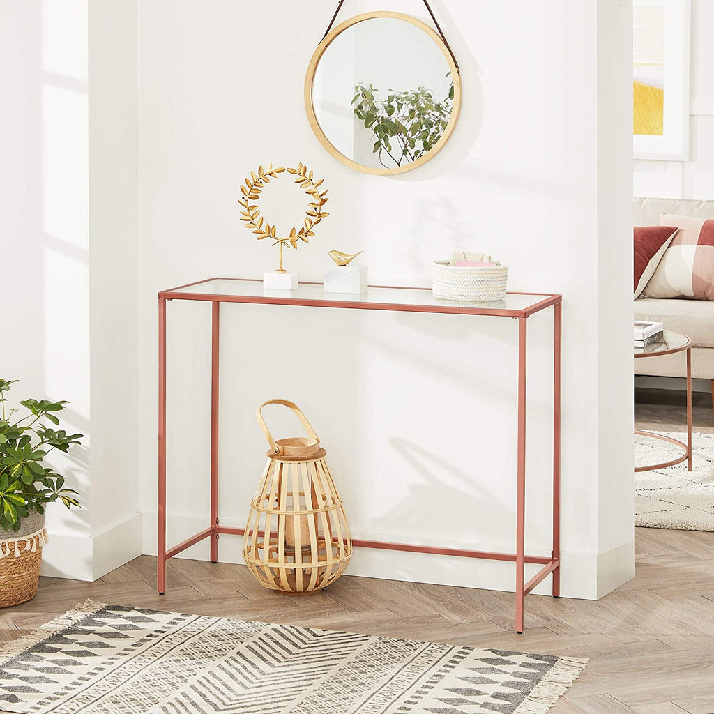 Konsolentisch Hartglas Roségold