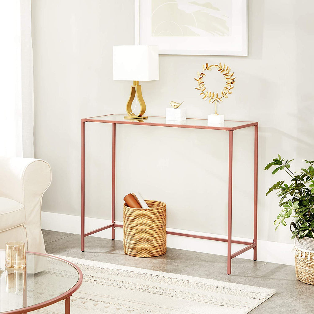 Konsolentisch Hartglas Roségold