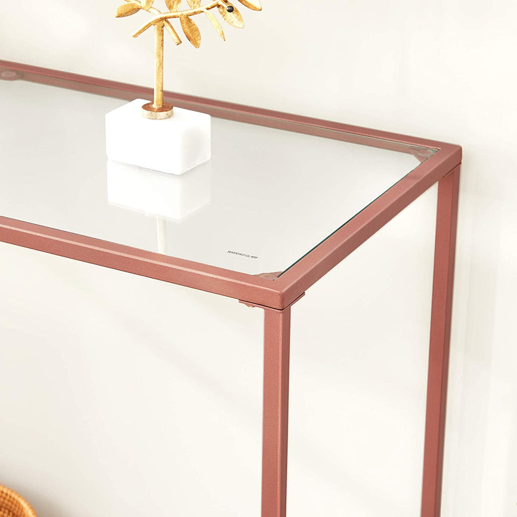Konsolentisch Hartglas Roségold