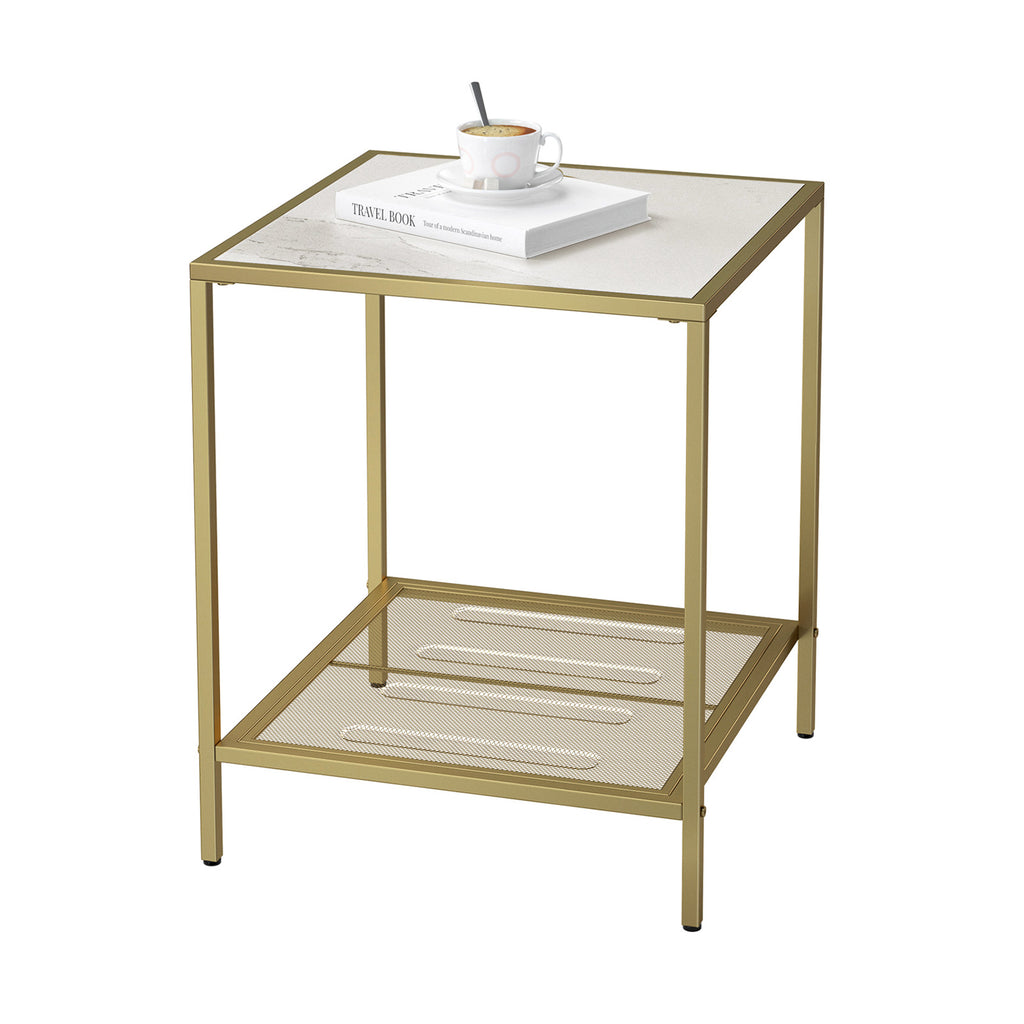 Beistelltisch Gold-Marmoroptik