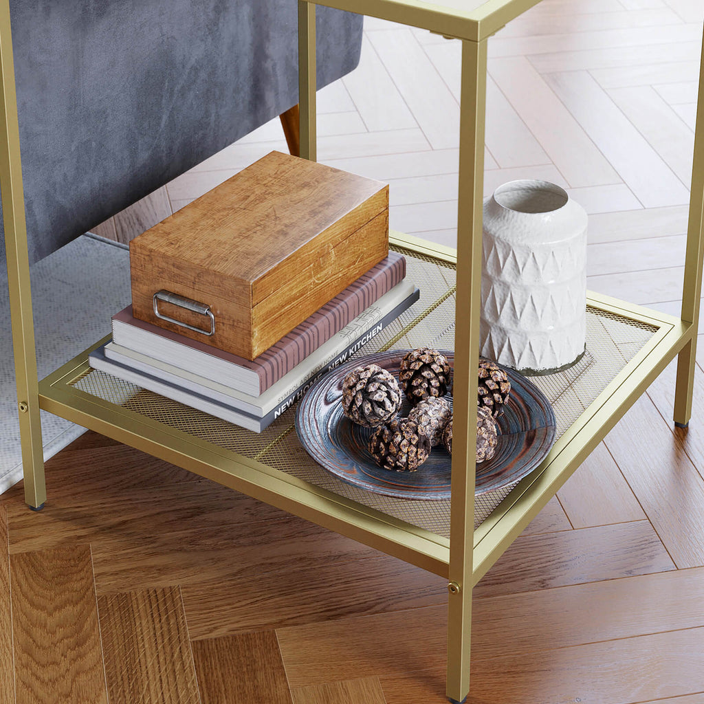 Beistelltisch Gold-Marmoroptik