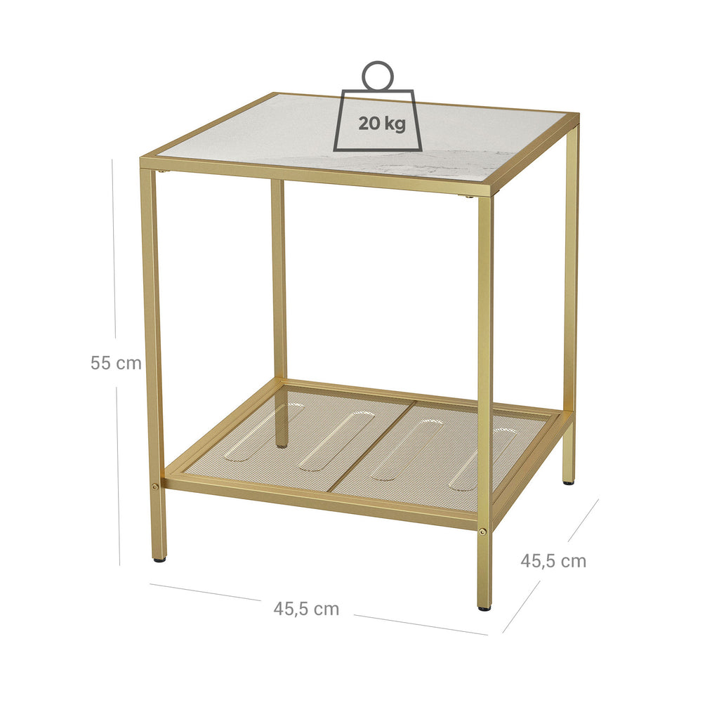 Beistelltisch Gold-Marmoroptik
