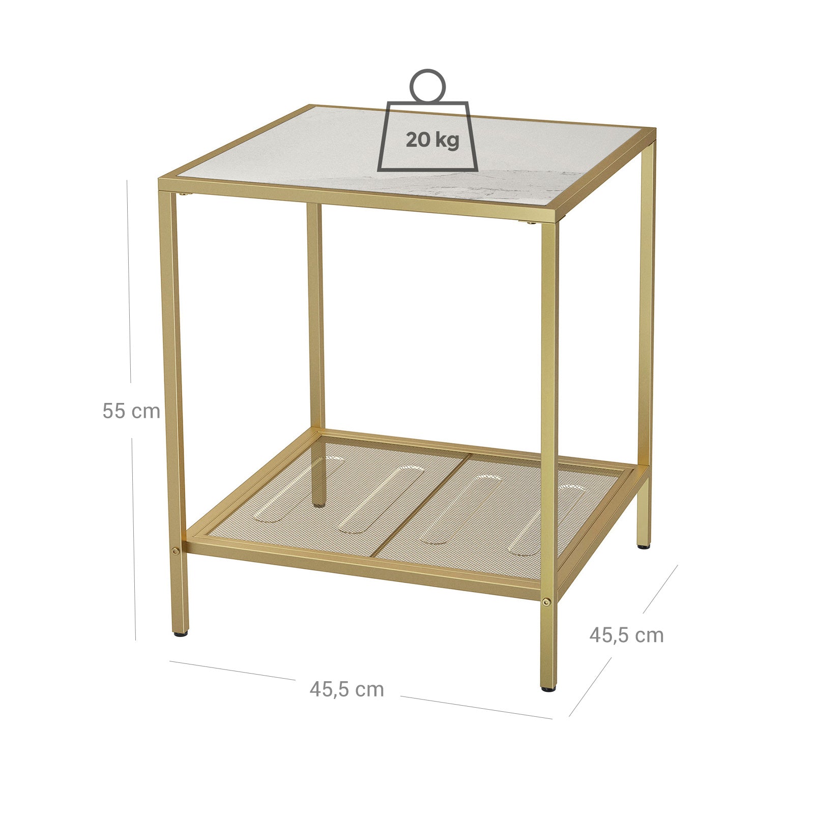 Beistelltisch Gold-Marmoroptik