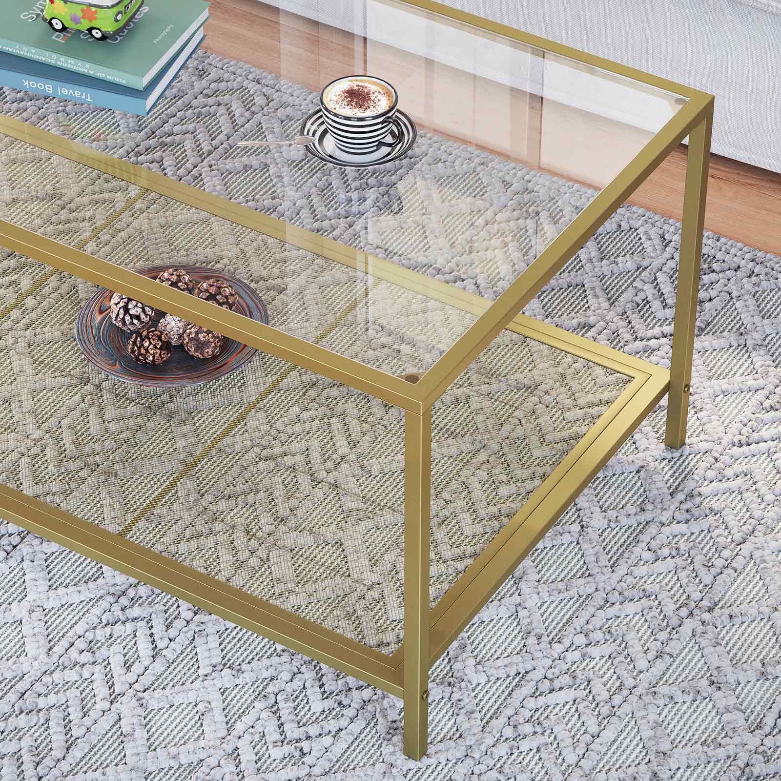 Couchtisch mit Oberfläche aus Hartglas