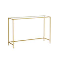 Konsolentisch moderner Sofatisch goldfarben-transparent