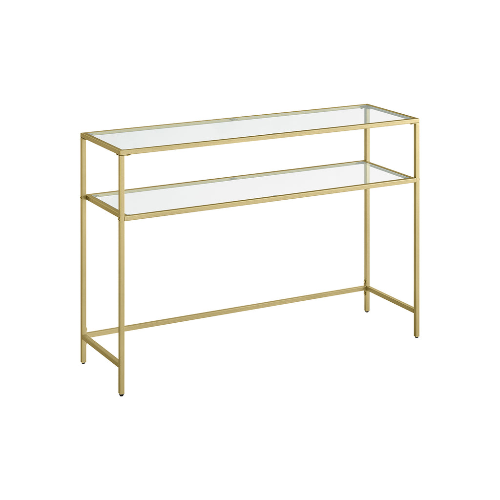 Konsolentisch modern verstellbar goldfarben-transparent