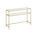 Konsolentisch modern verstellbar goldfarben-transparent
