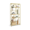 Bücherregal mit 6 Ablagen gold-transparent