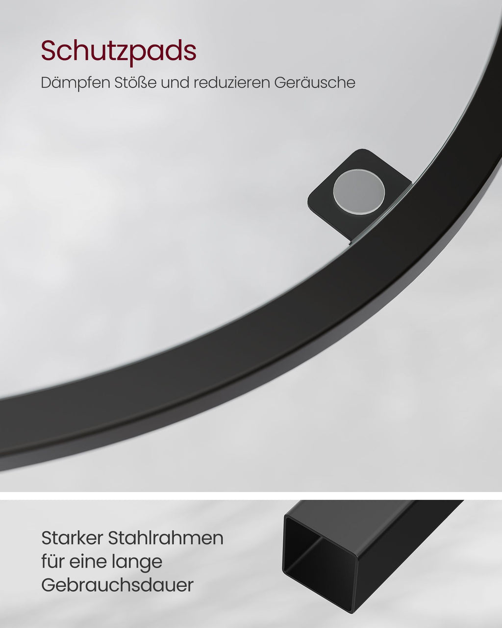 Eckregal 5 Ebenen mit Ablagen aus Hartglas