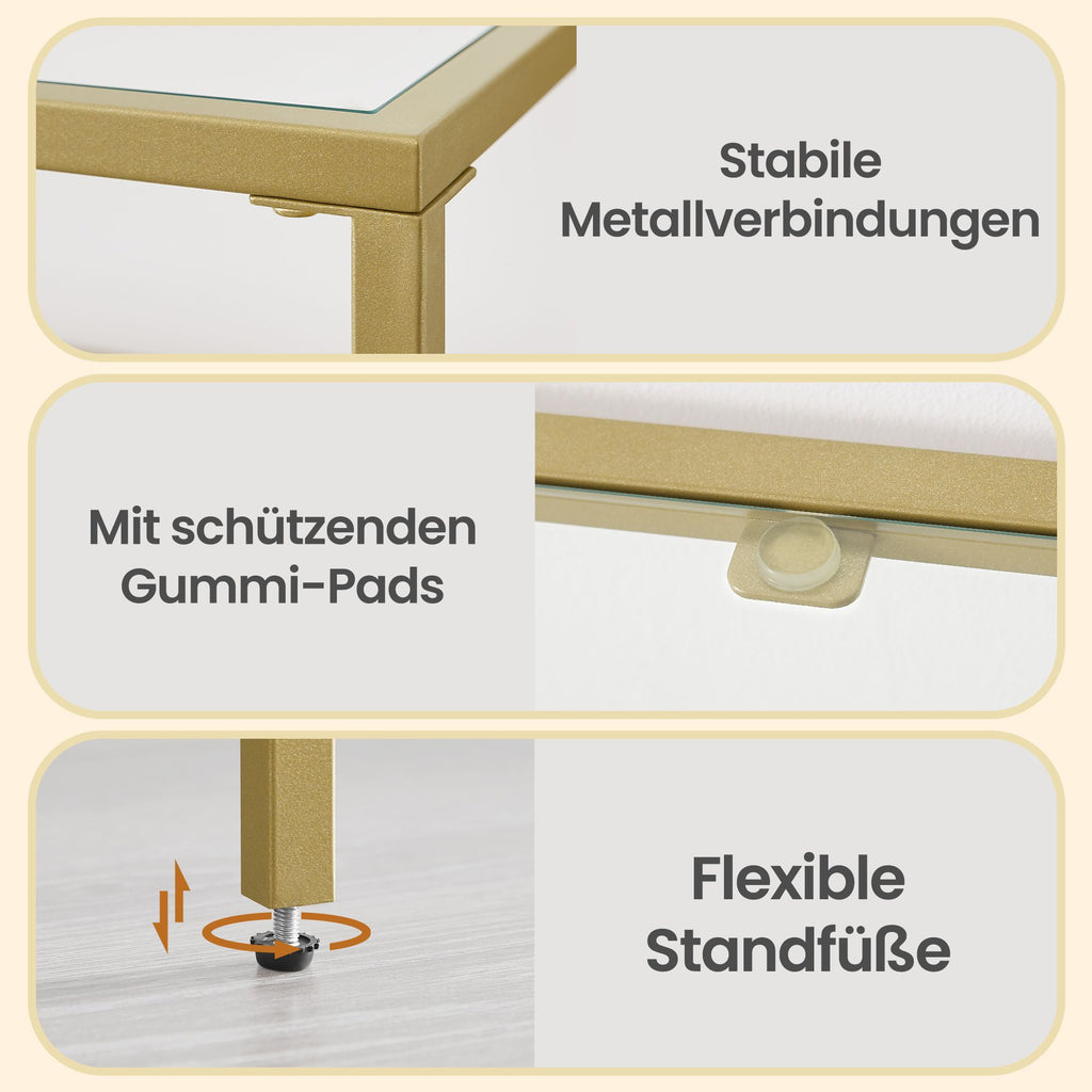 Konsolentisch mit 2 Ebenen, Eingangstisch, Sofaspitze