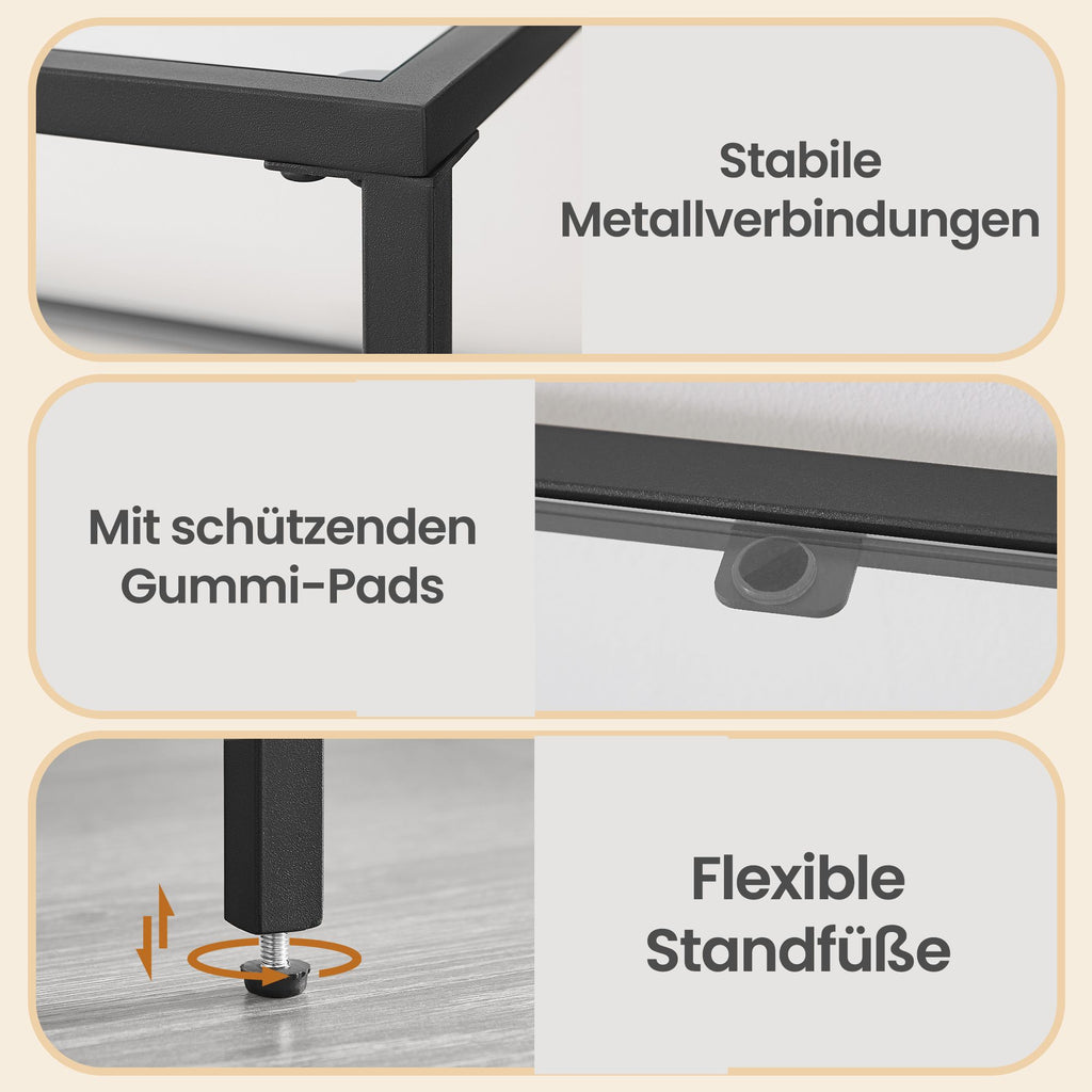 Konsolentisch mit 2 Ebenen, Eingangstisch, Sofaspitze