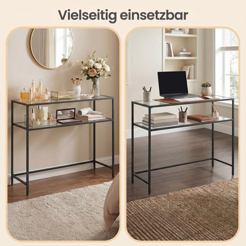 Konsolentisch mit 2 Ebenen, Eingangstisch, Sofaspitze