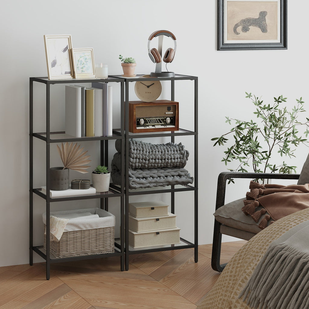 4 stufiges Regal, Badregal aus gehärtetem Glas, für Badezimmer