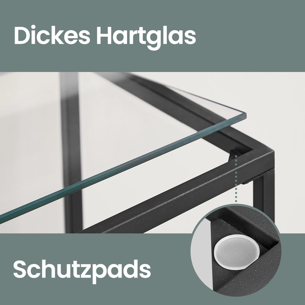 4 stufiges Regal, Badregal aus gehärtetem Glas, für Badezimmer