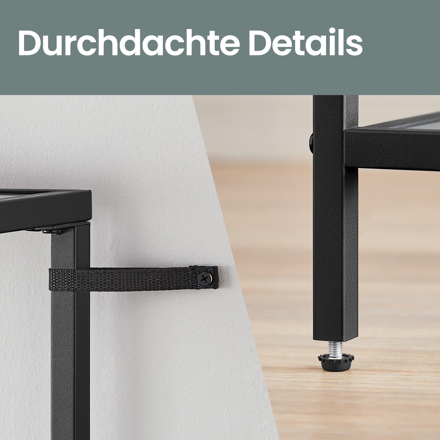 4 stufiges Regal, Badregal aus gehärtetem Glas, für Badezimmer