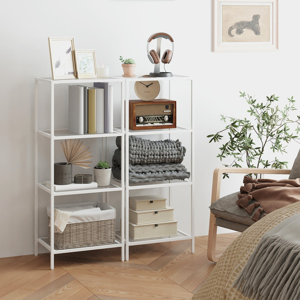 4 stufiges Regal, Badregal aus gehärtetem Glas, für Badezimmer