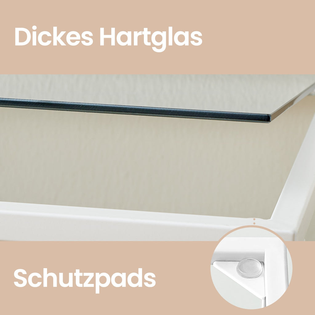 4 stufiges Regal, Badregal aus gehärtetem Glas, für Badezimmer