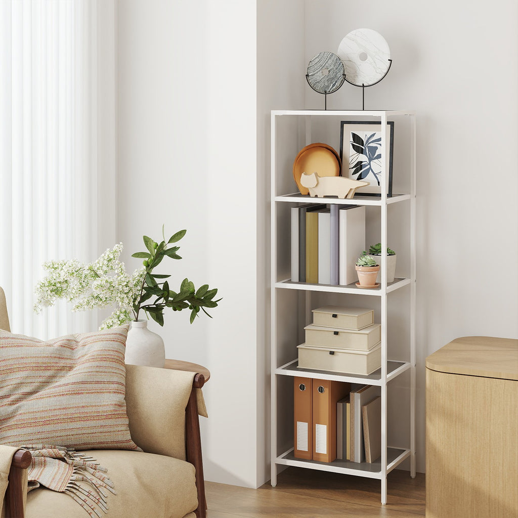 5-stufiges Glasregal, Bücherregal, Aufbewahrungsregal
