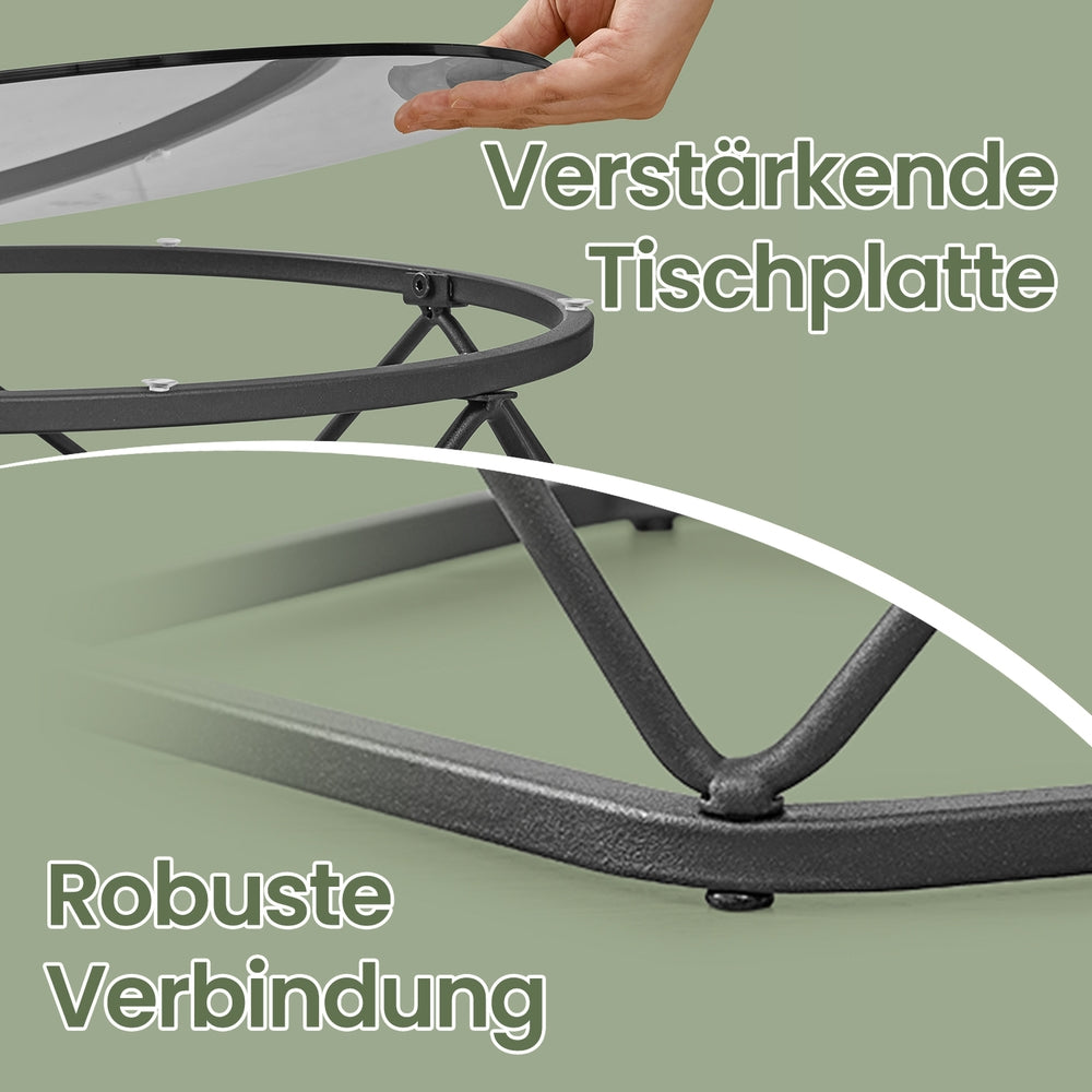 Couchtisch rund, 2er Set, Wohnzimmertisch