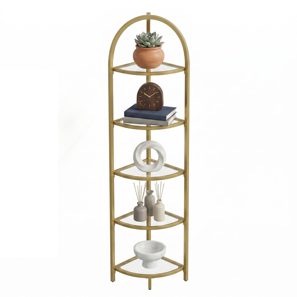 5 stufiges Standregal, Eckregal, Bücherregal
