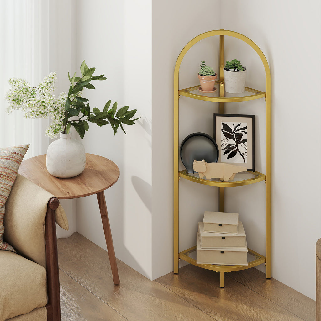 3-stufiges Eckregal, Bücherregal, Badezimmer-Organizer