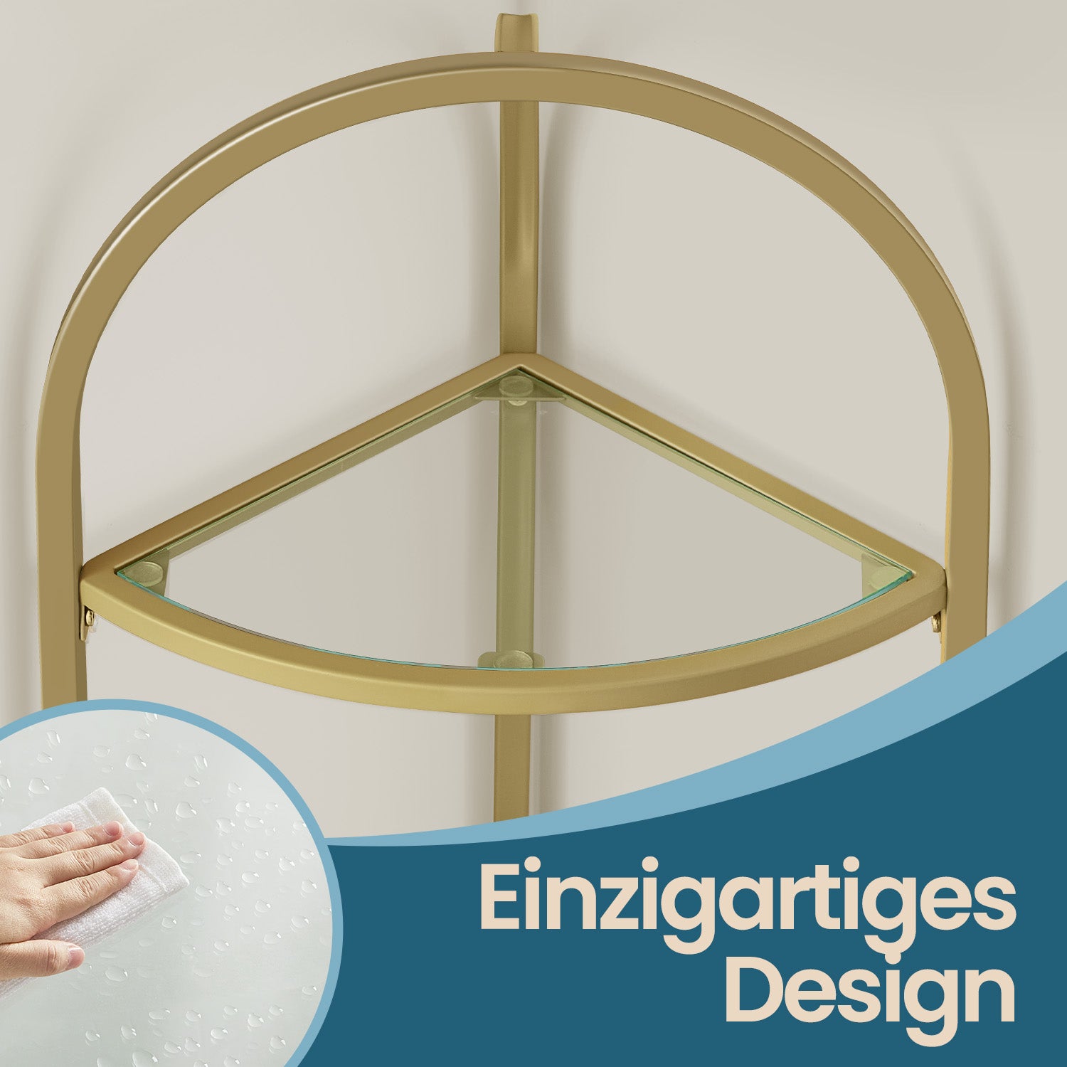 3-stufiges Eckregal, Bücherregal, Badezimmer-Organizer