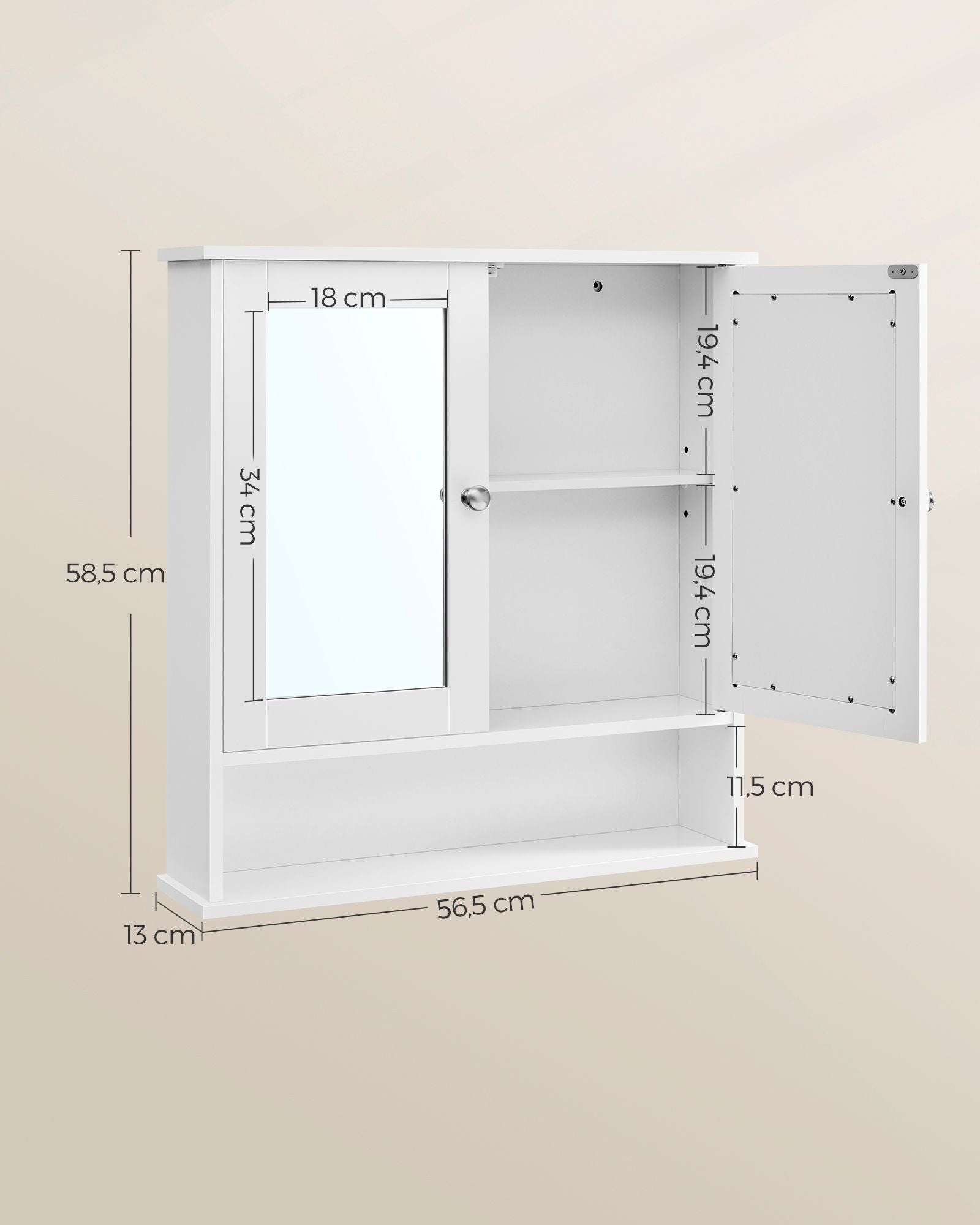 Spiegelschrank mit Doppeltür