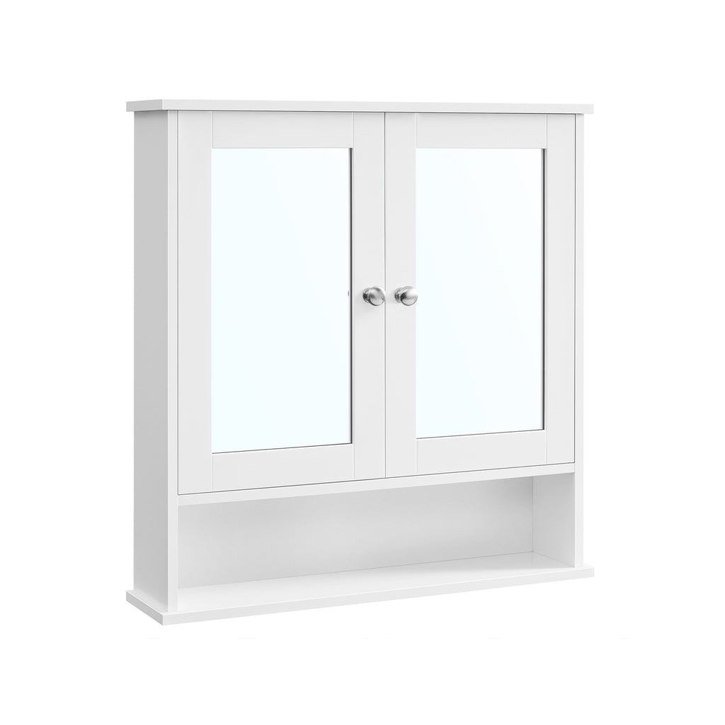 Spiegelschrank mit offenem Fach Wandmontage weiß