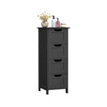 Beistellschrank mit 4 Schubladen 30 x 30 x 82 cm tintenschwarz
