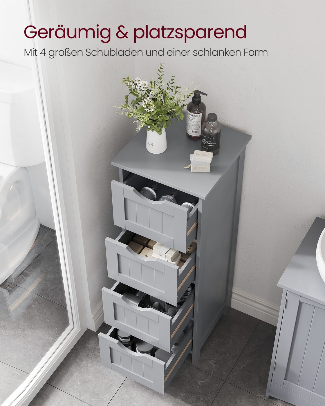 Beistellschrank mit 4 Schubladen