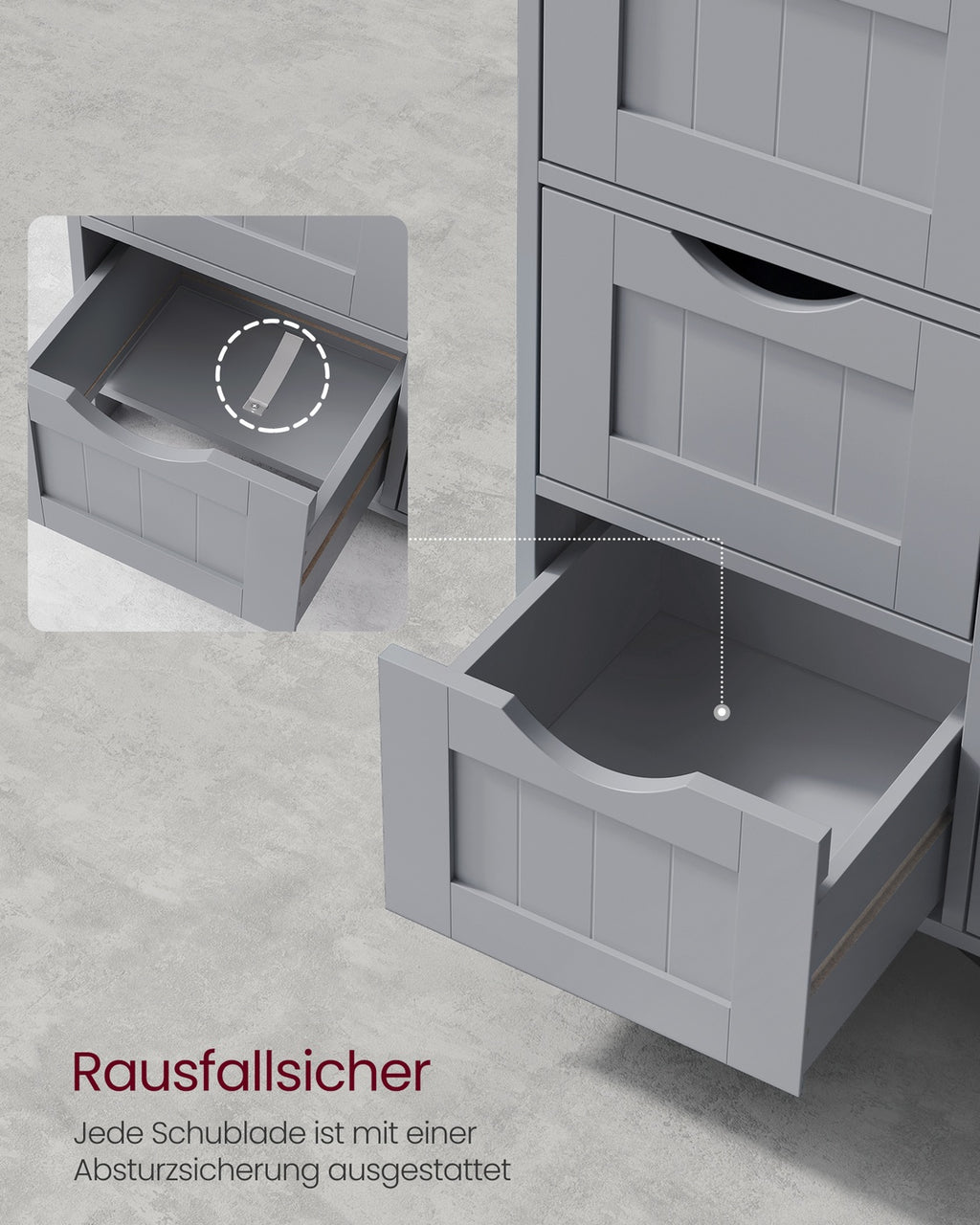 Beistellschrank mit 4 Schubladen
