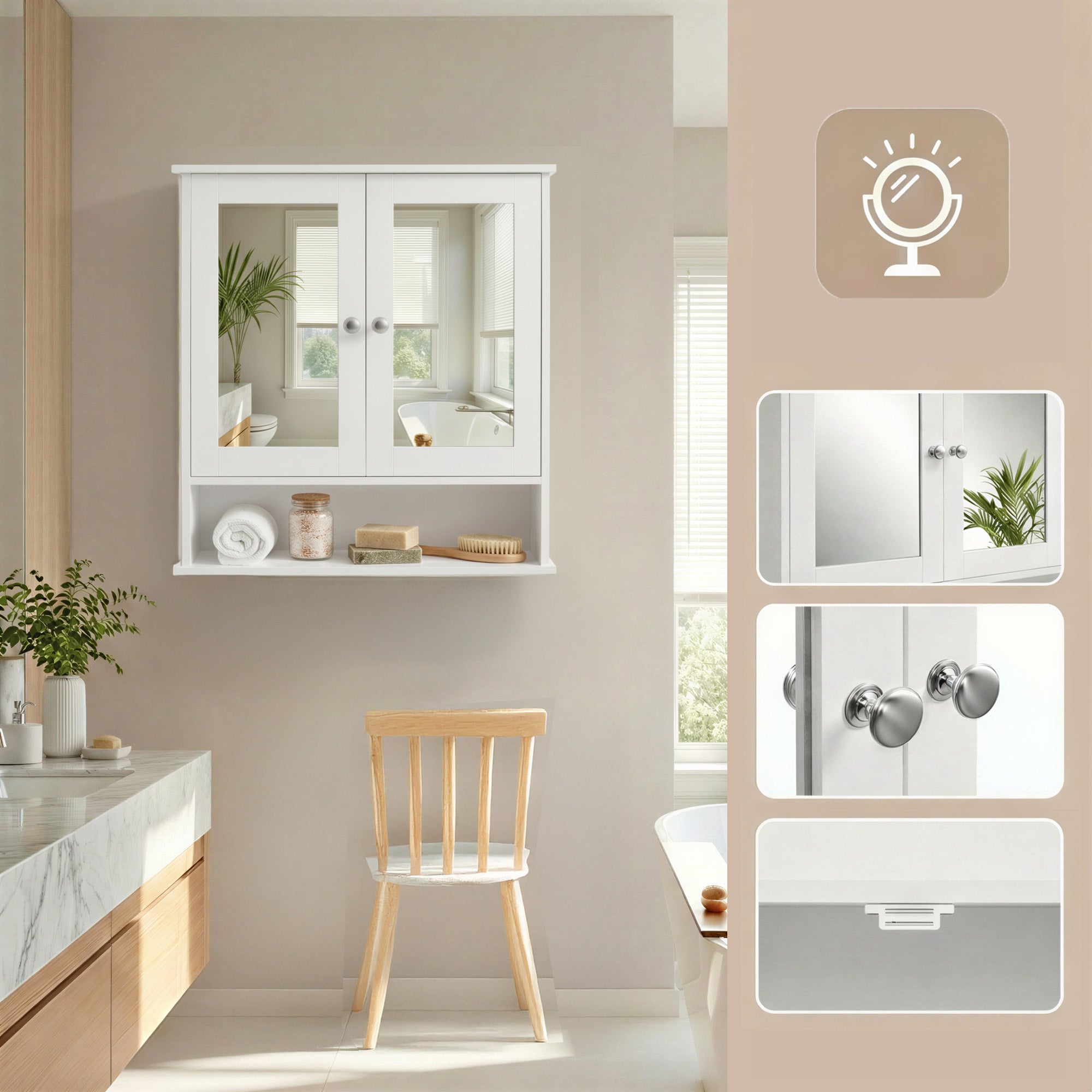 Spiegelschrank, Badschrank, Wandschrank,
