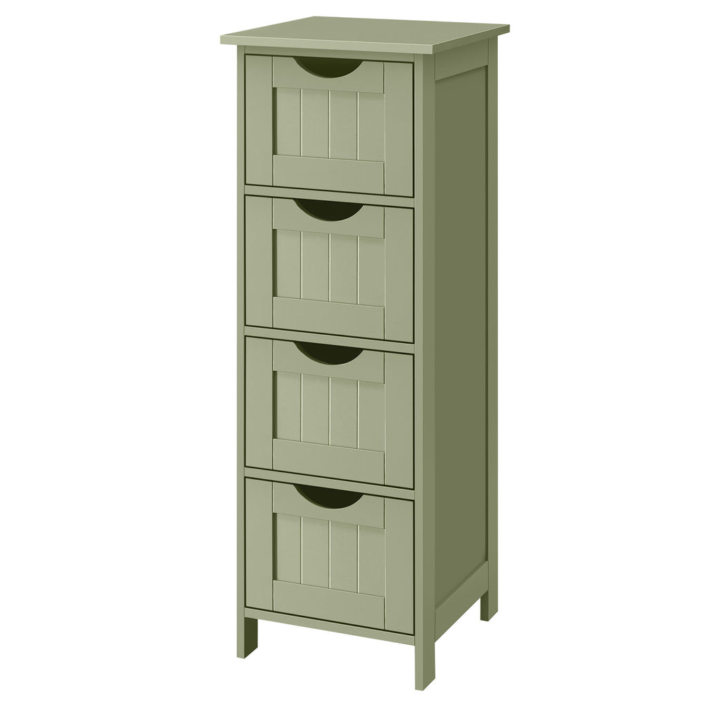 Badezimmerschrank, Badschrank, Beistellschrank mit 4 Schubladen