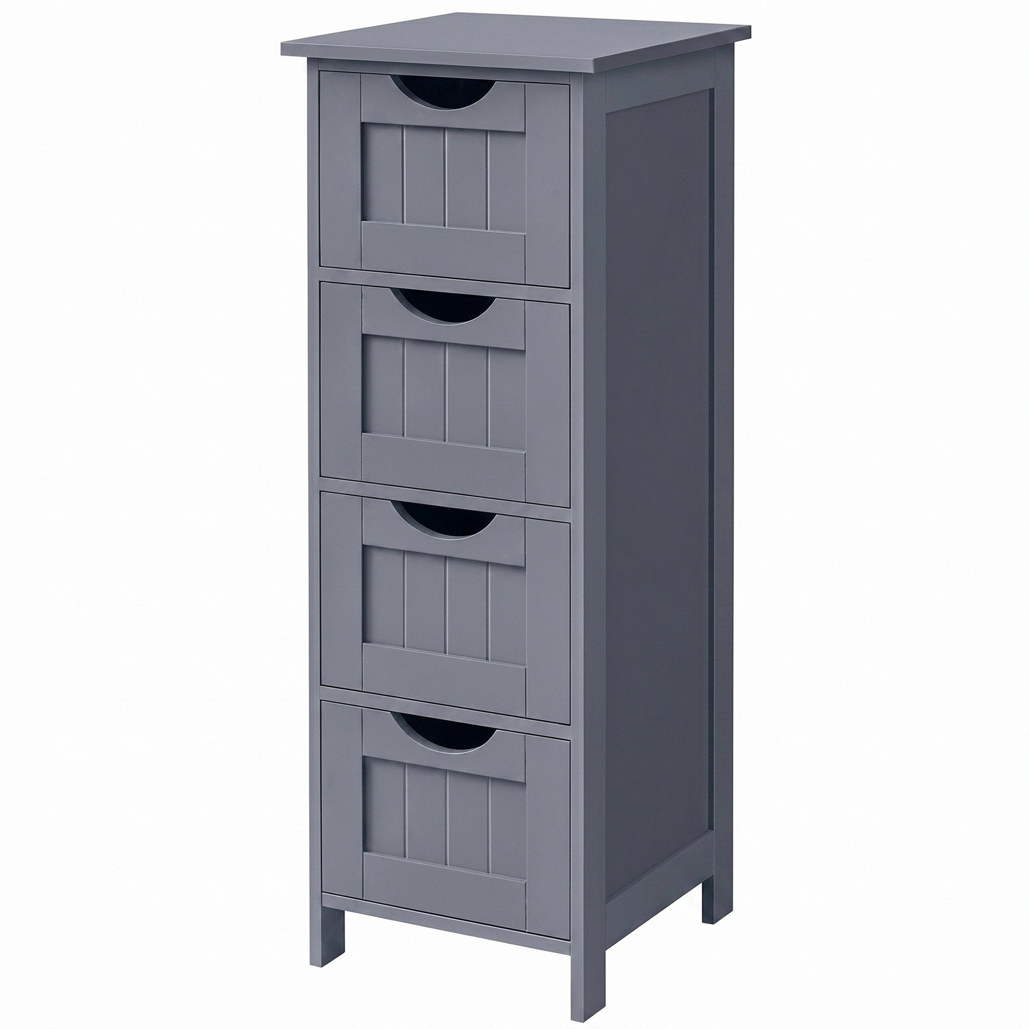 Badezimmerschrank, Badschrank, Beistellschrank mit 4 Schubladen
