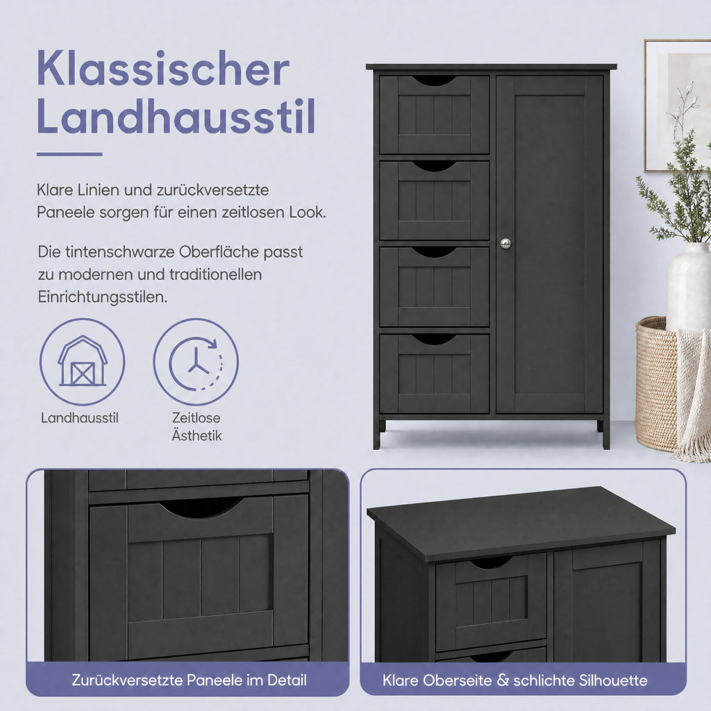 Badezimmerschrank, schmaler Badschrank, Beistellschrank