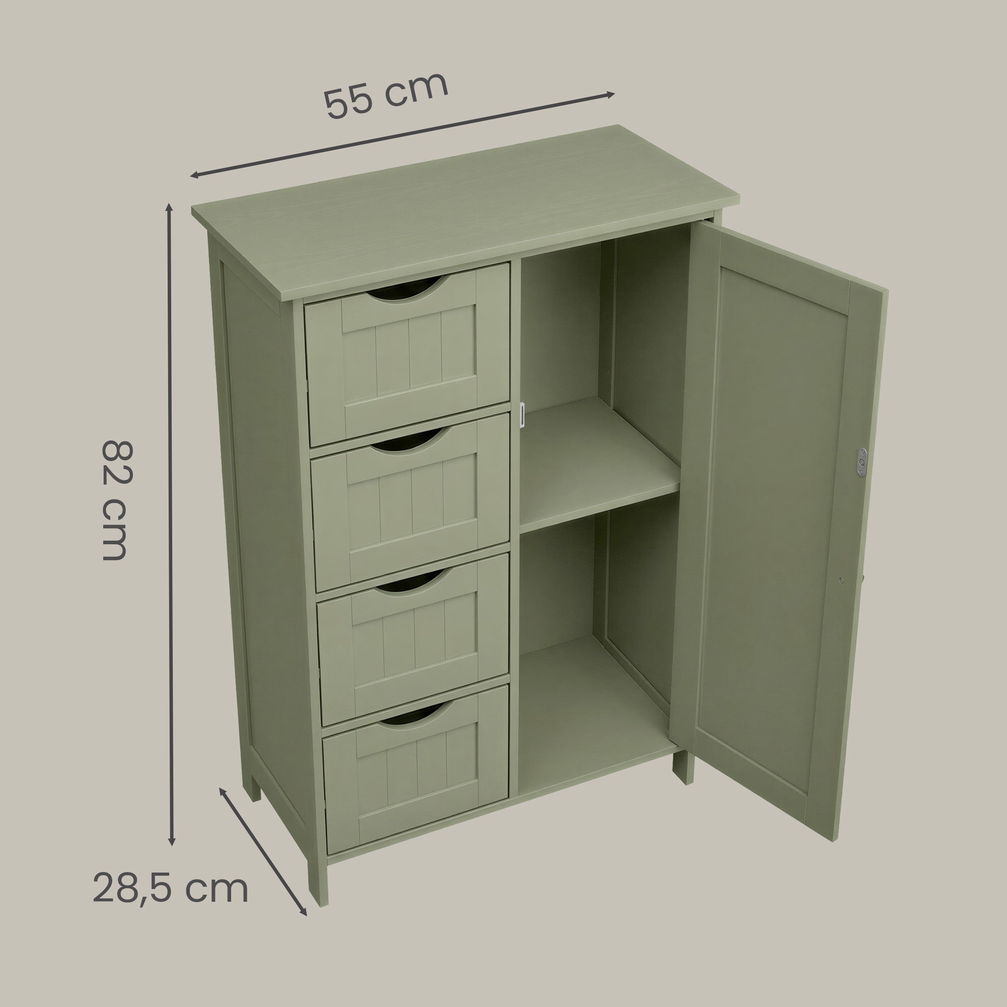 Badezimmerschrank, schmaler Badschrank, Beistellschrank