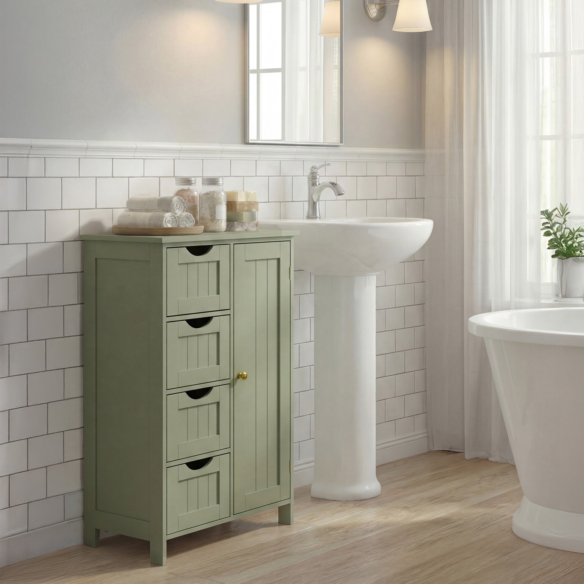 Badezimmerschrank, schmaler Badschrank, Beistellschrank