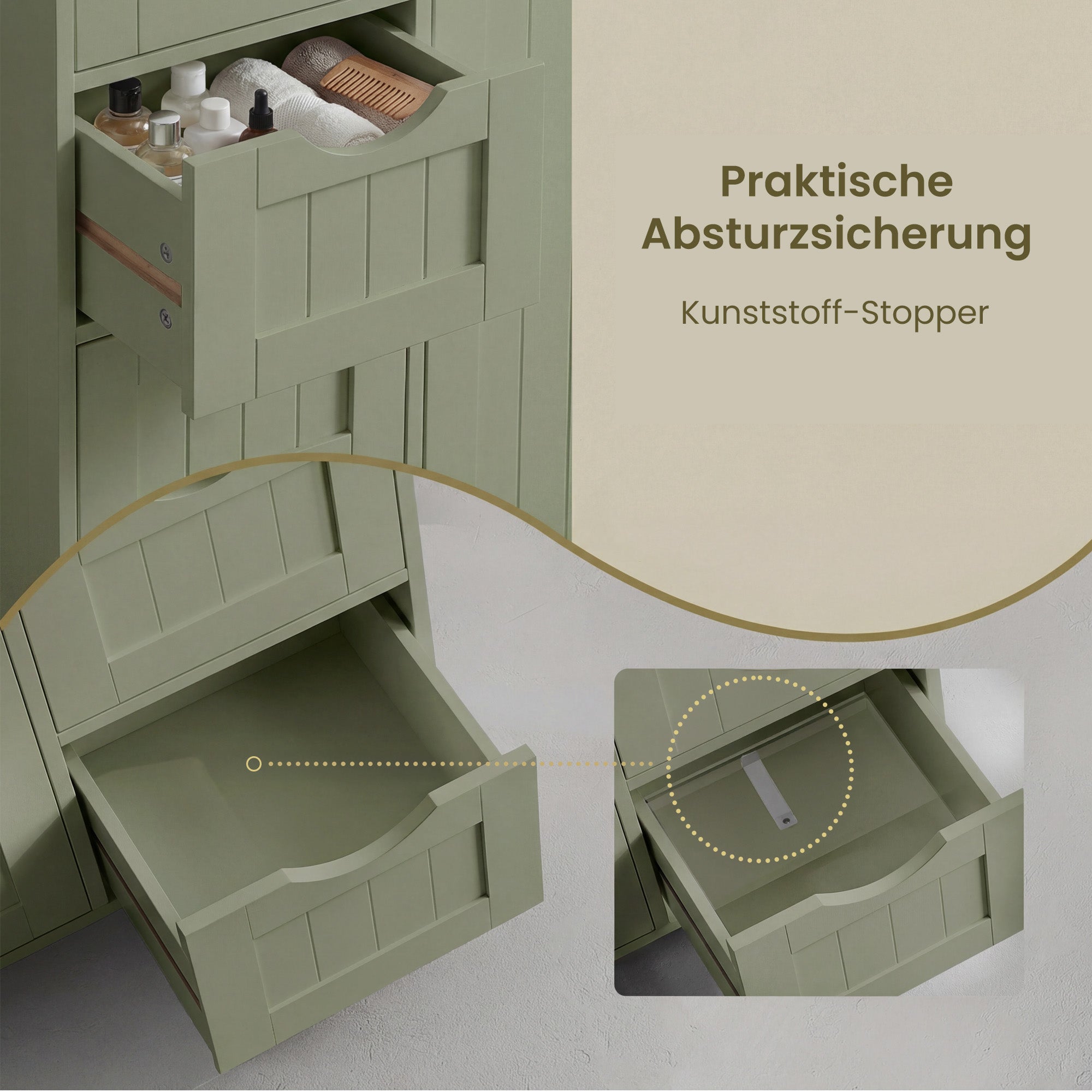 Badezimmerschrank, schmaler Badschrank, Beistellschrank