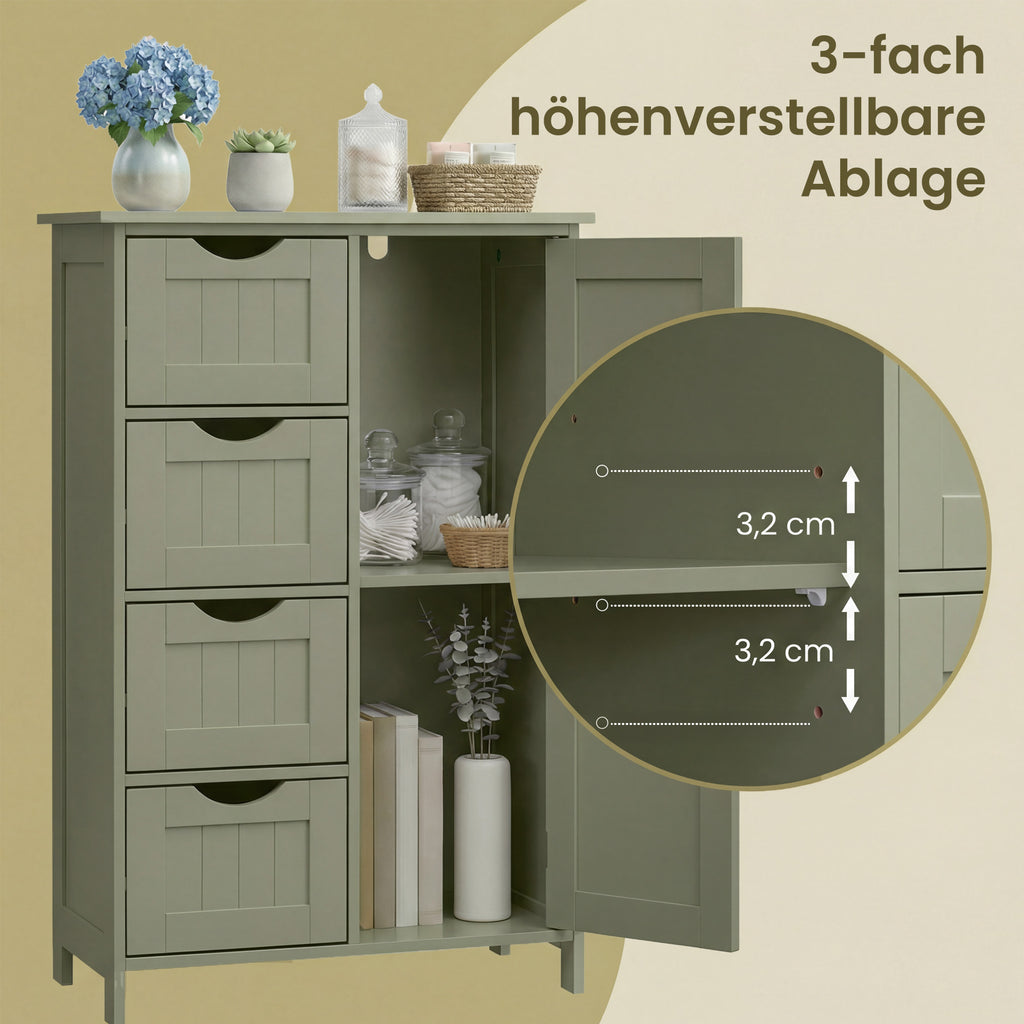 Badezimmerschrank, schmaler Badschrank, Beistellschrank