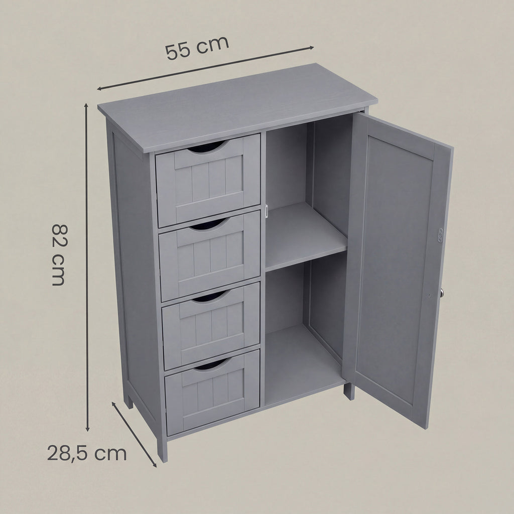 Badezimmerschrank, schmaler Badschrank, Beistellschrank